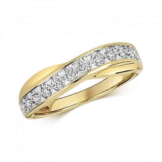Diamond Jewellery 9k Gold Rings with 12 Diamonds RD599