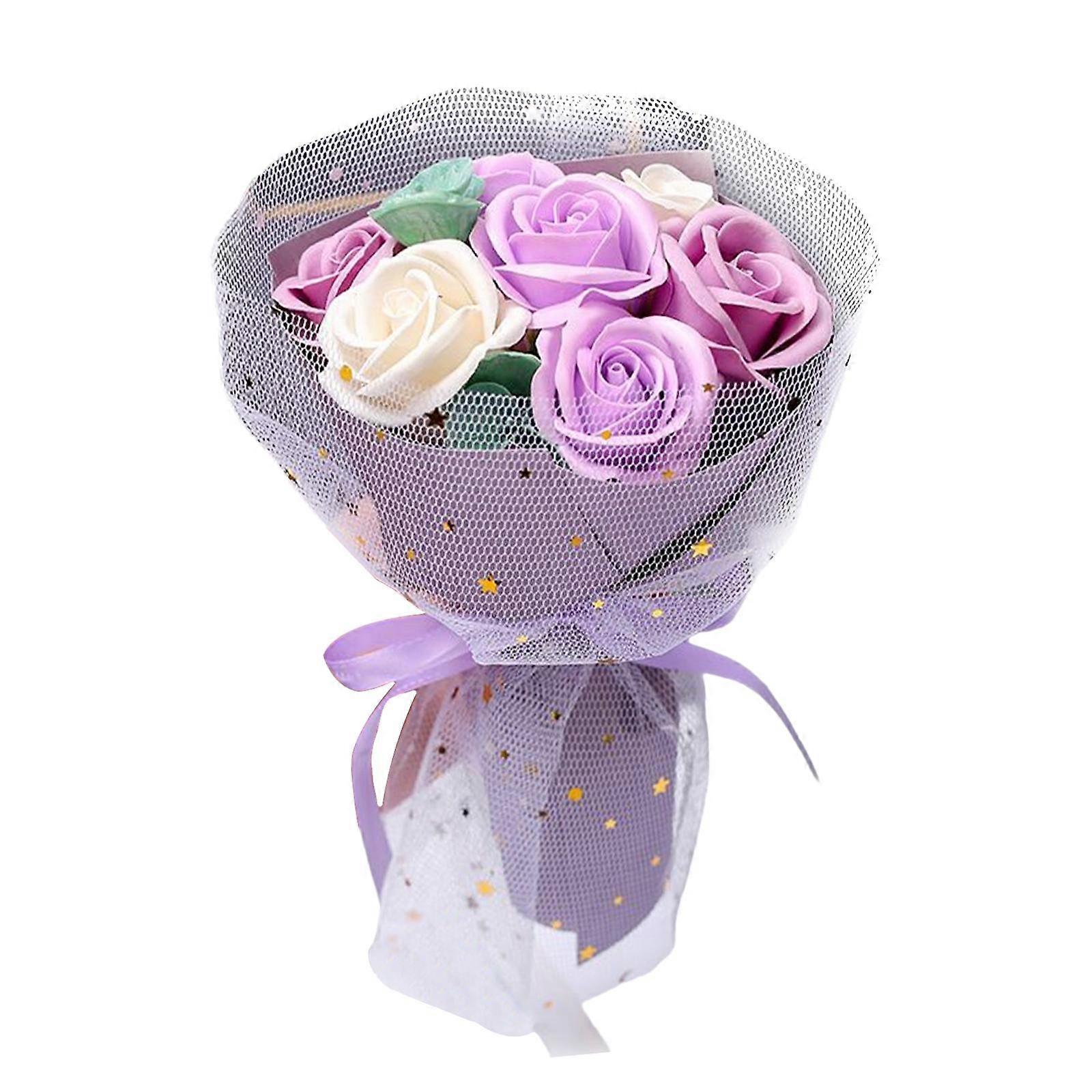 Artificial Soap Flower Bouquet Bath Soap Scented Essential Oil Rose Soap for
