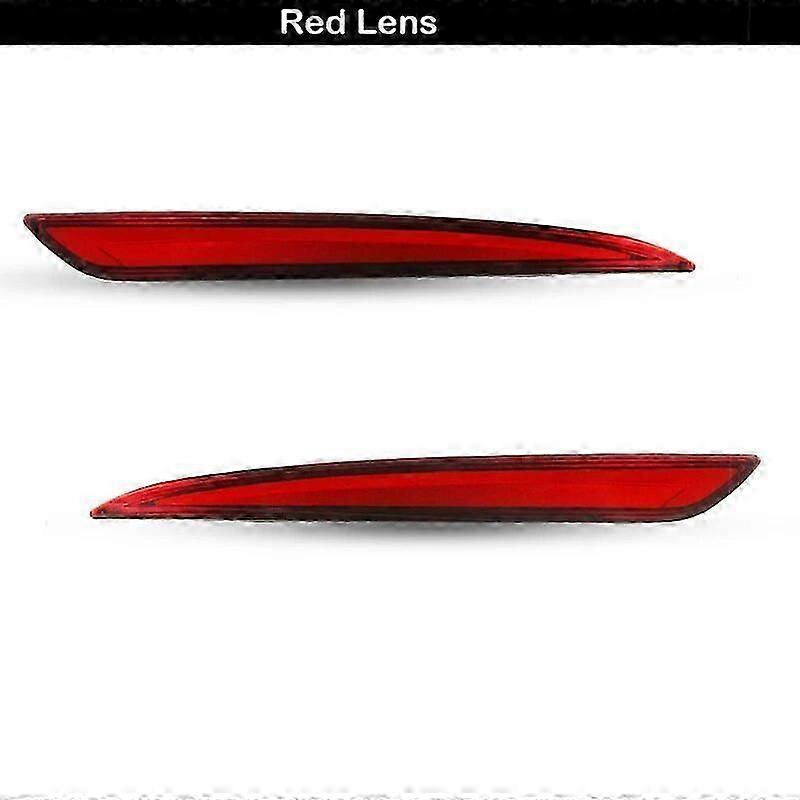 Be suitable for For 2014-2016 Ford Fusion Mondeo Fluid Style Red LED Bumper Reflector Lights Function as Rear Fog Light Tail/Brake Lights