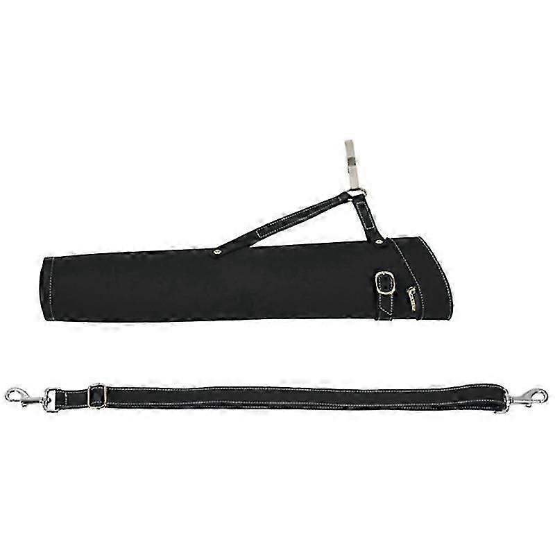 جعبة جلدية بتصميم الكتف تحمل 30 سهما أسود