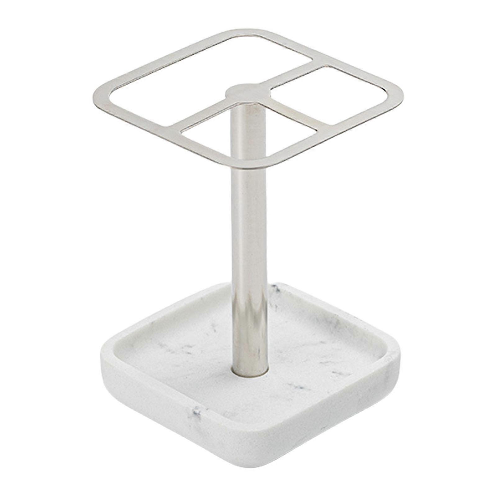 Stylish and Functional Toothbrush Holder Organizers for Bathroom Vanitys in Smoothly Finish RustProof Design Rack Silver