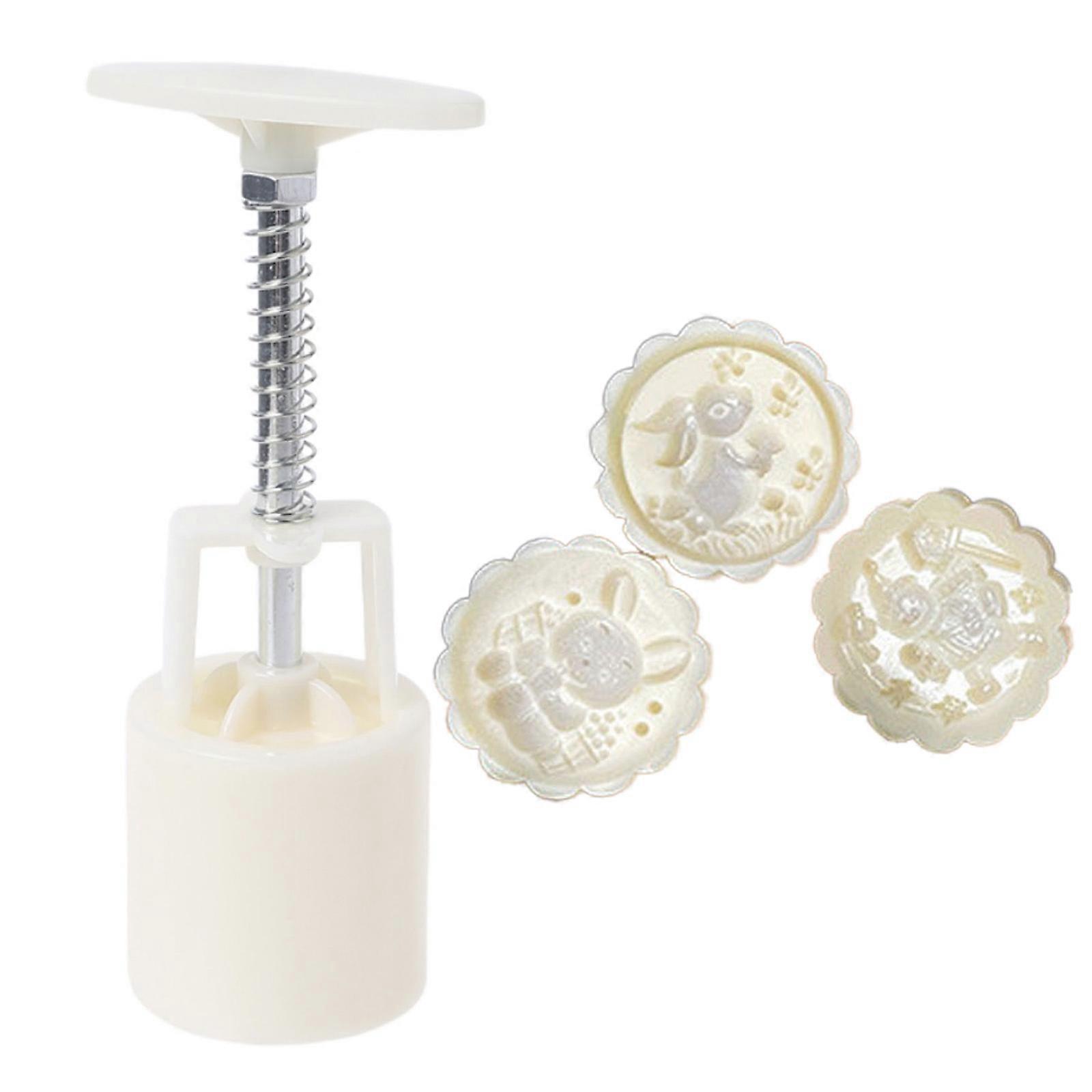 50g Moules à gâteau de lune en plastique Thème de la mi-automne Moule à gâteau de lune Gadget de cuisson bricolage Accessoires de cuisine pour le festival de la mi-automne