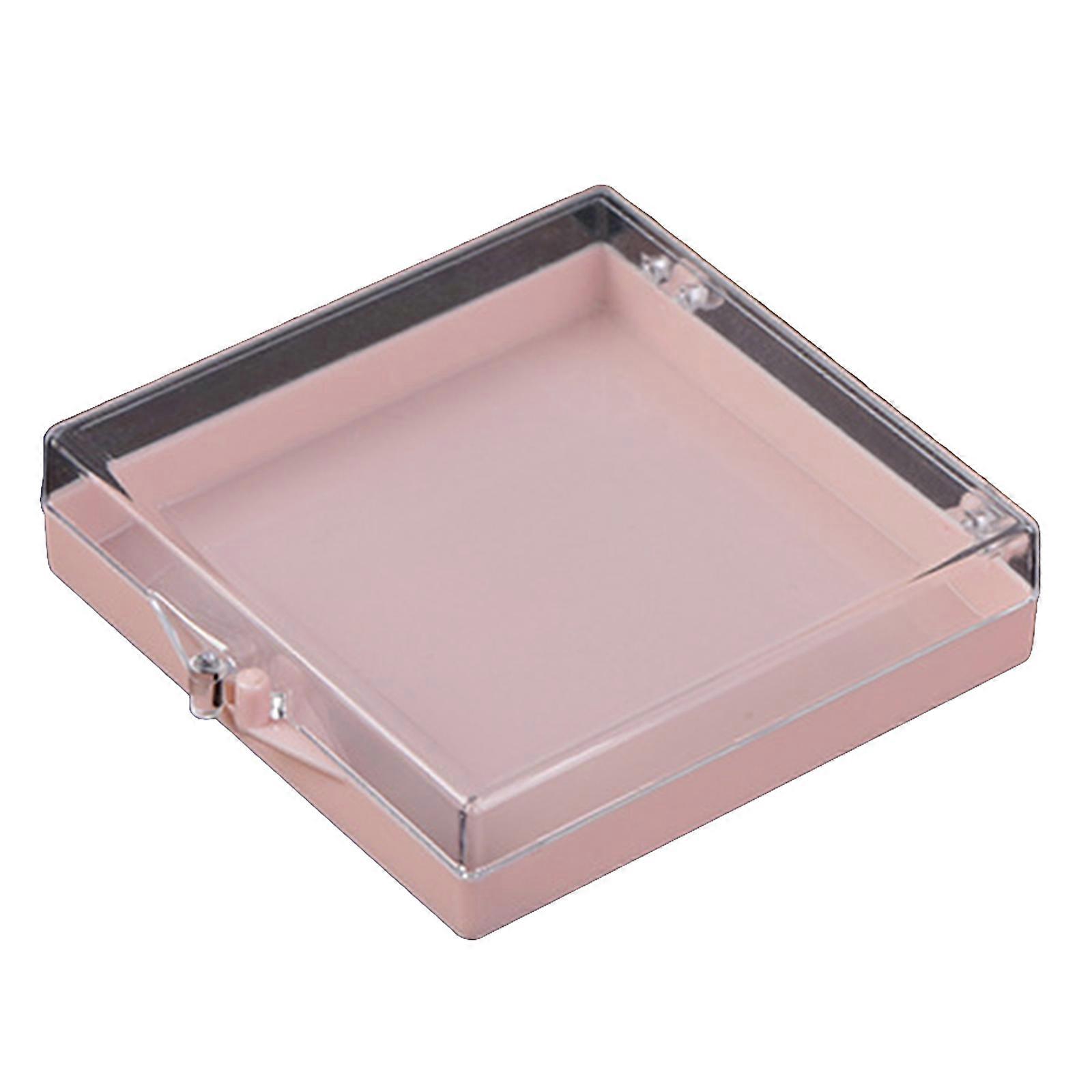 Artificial Fake Nails Storage Box Empty False-Nail for Case Press On Nail OrganizersSmall Clear Jelwery for Case 3 x 2.7 Pink