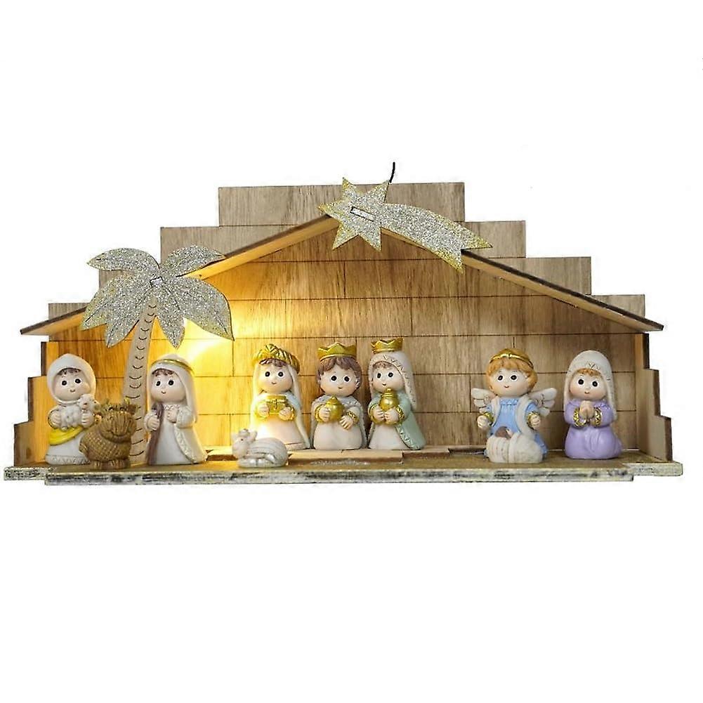 1 Set Nativity Set Christmas Resin Tabletop Decoration