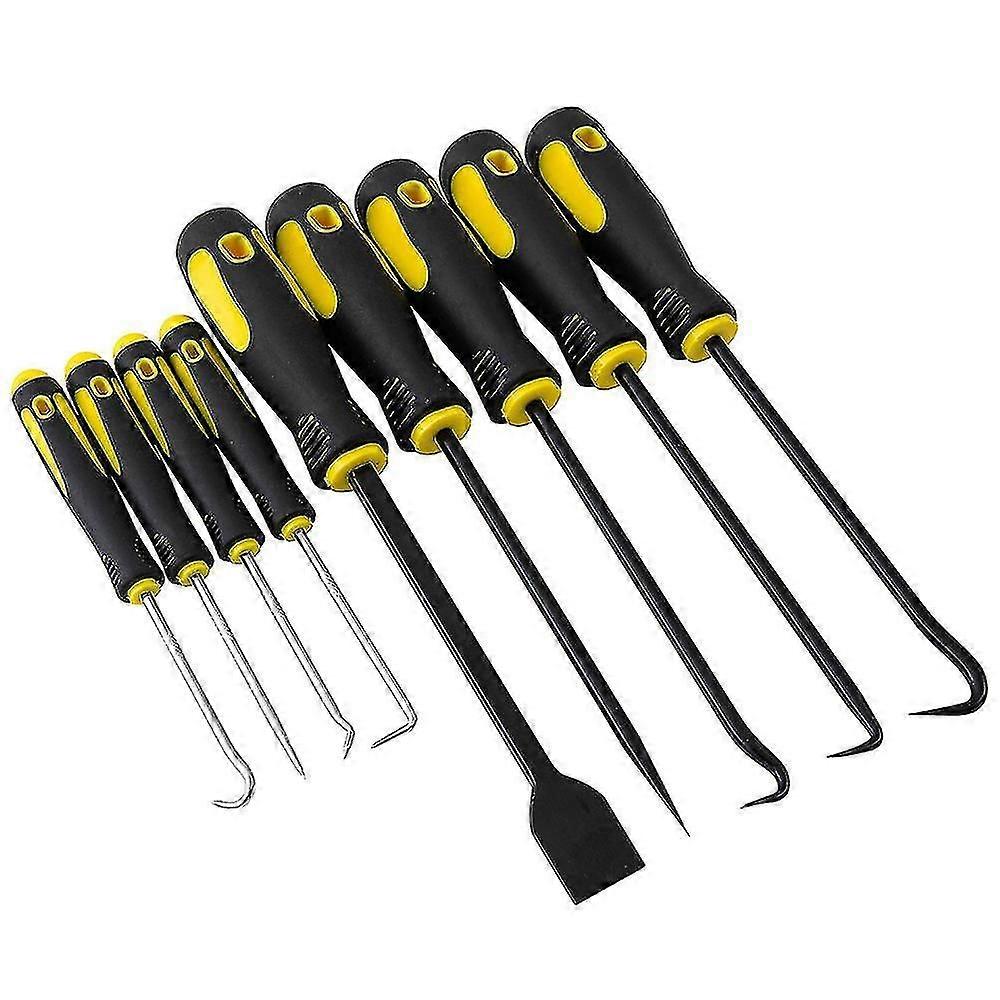 Precision Scraper, Hook And Pick Set 9pc Gasket Scraping Hose Removal Tool Set, Red