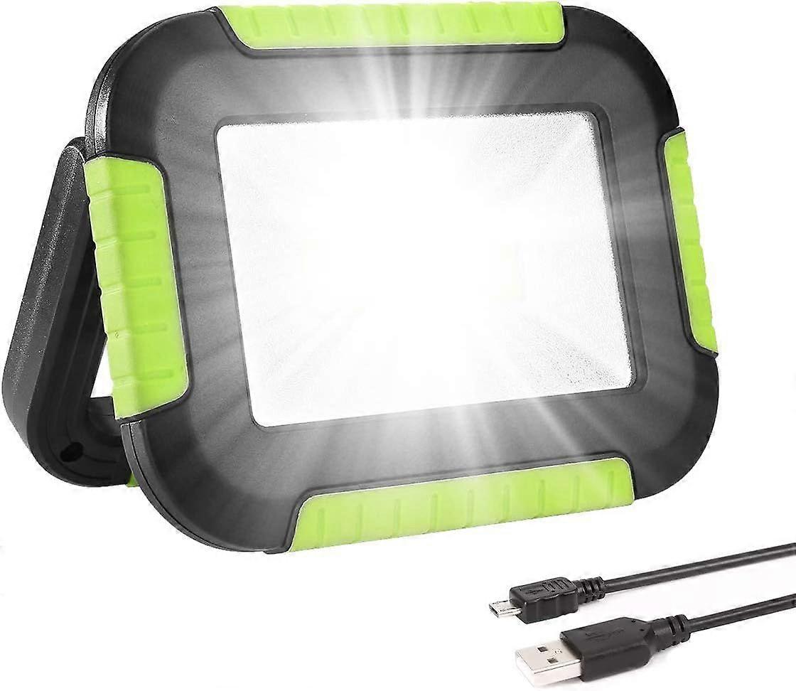 Projecteur LED Portable 10W 1000LM, Projecteur LED Rechargeable, 3 Modes Luminosit, Rsistant pour Camping, Bricolage, Chantier etc, Blanc Froid