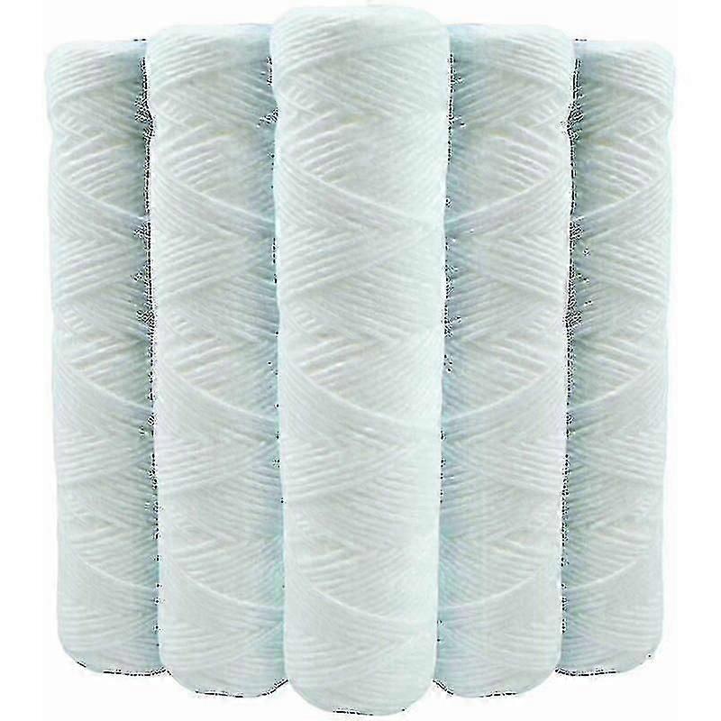 5つのコイル状の水フィルターのカートリッジの反沈殿物9インチ3/4 - フランス製10インチのフィルターと互換性がある5ミクロンのセット-kryc