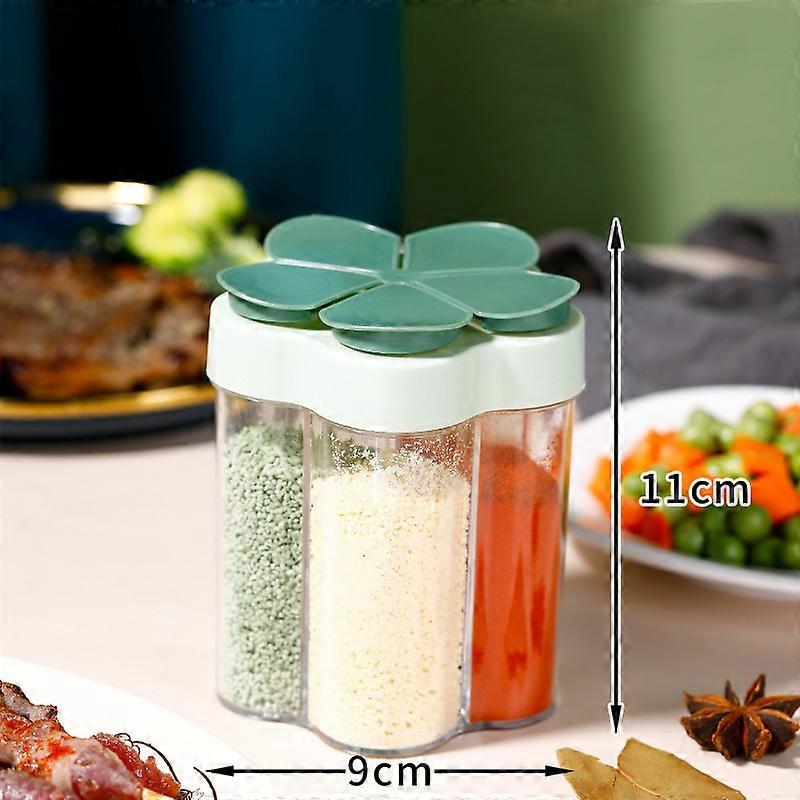 Combination Seasoning Jar with Lid 5 In 1 Transparent Spice Box Suit for Kitchen