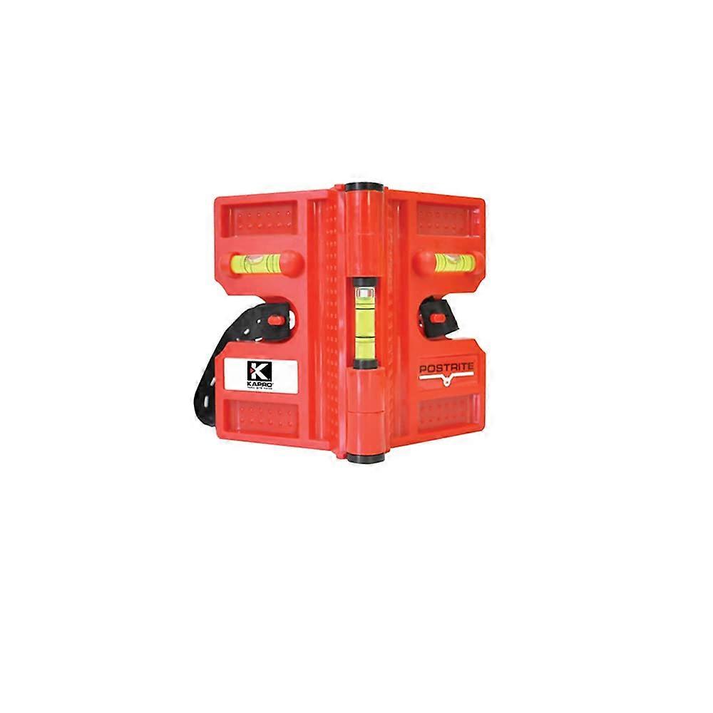 340 Postrite Post Level - Adjustable Magnetic Folding Level for Supports, Pipes - Includes Strap and 3 Vials