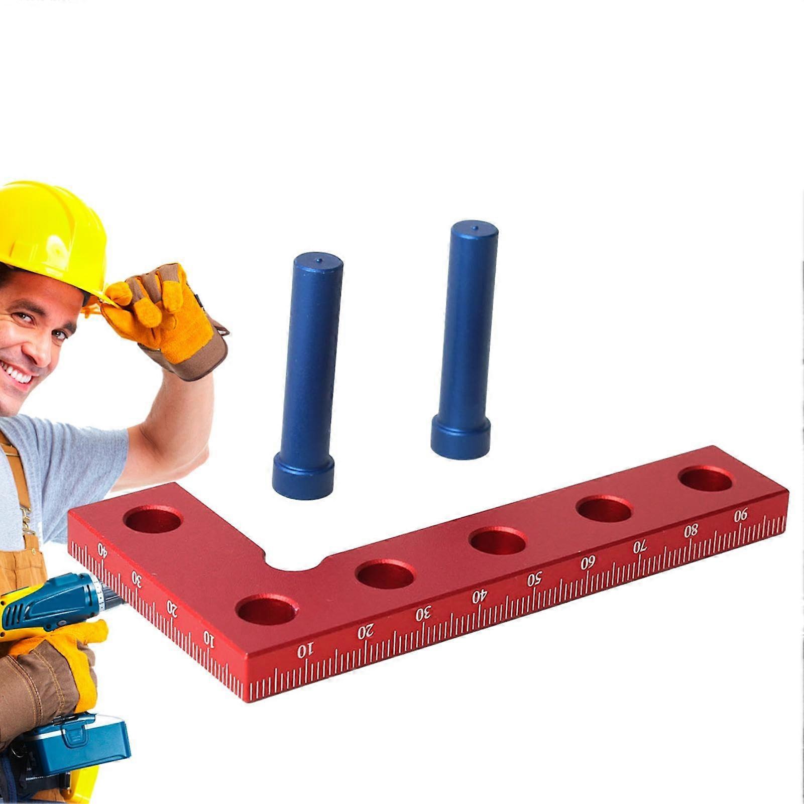 Woodworking Center Lines Tool | 90 Degree Marking Squares for Precision Carpentry | Lightweight Colorfast Center Finder Tool