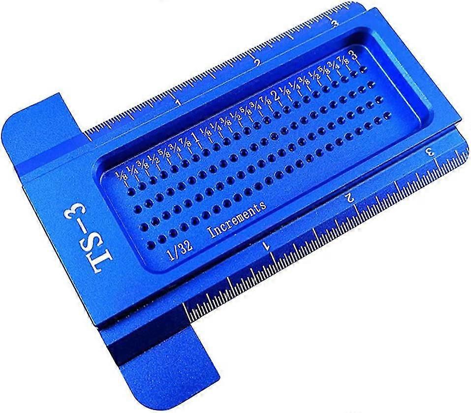 Woodworking Scriber T-ruler, Hole Positioning Scriber Aluminum Alloy Metric Measurement, Portable Scribing Tool Woodworking Scriber Marking Tool