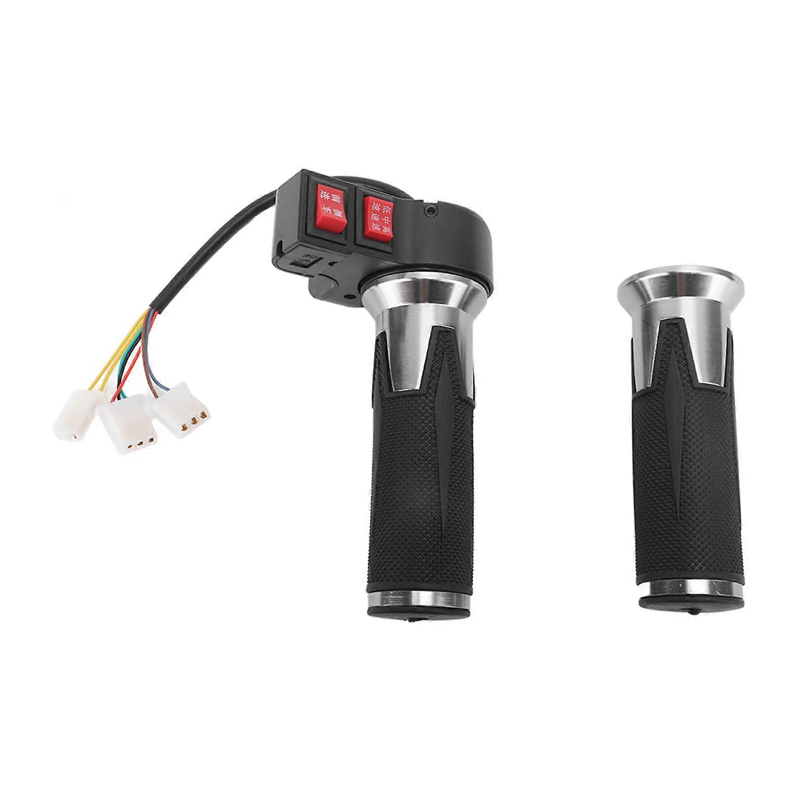 Qukaim Electric Bike Throttle Grip Bike Throttle Handle 3 Gear Speed Control Handle Grip for Electric Bikes with Forward Reverse Gear
