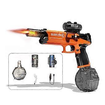 Realistic Flame Effect Electric Water Guns High Capacity Water Squirt Toy For Adult Kids Beach And Backyard Adventure  Red