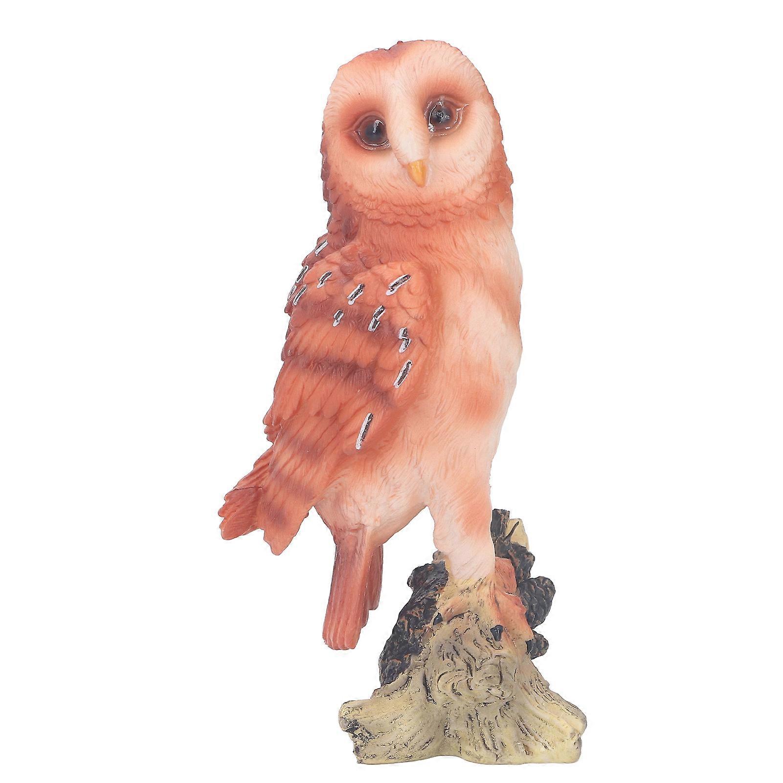 Owl Carving Statue Simulated Model Decor Bird Animal Desktop Ornament Children Cognition Toy