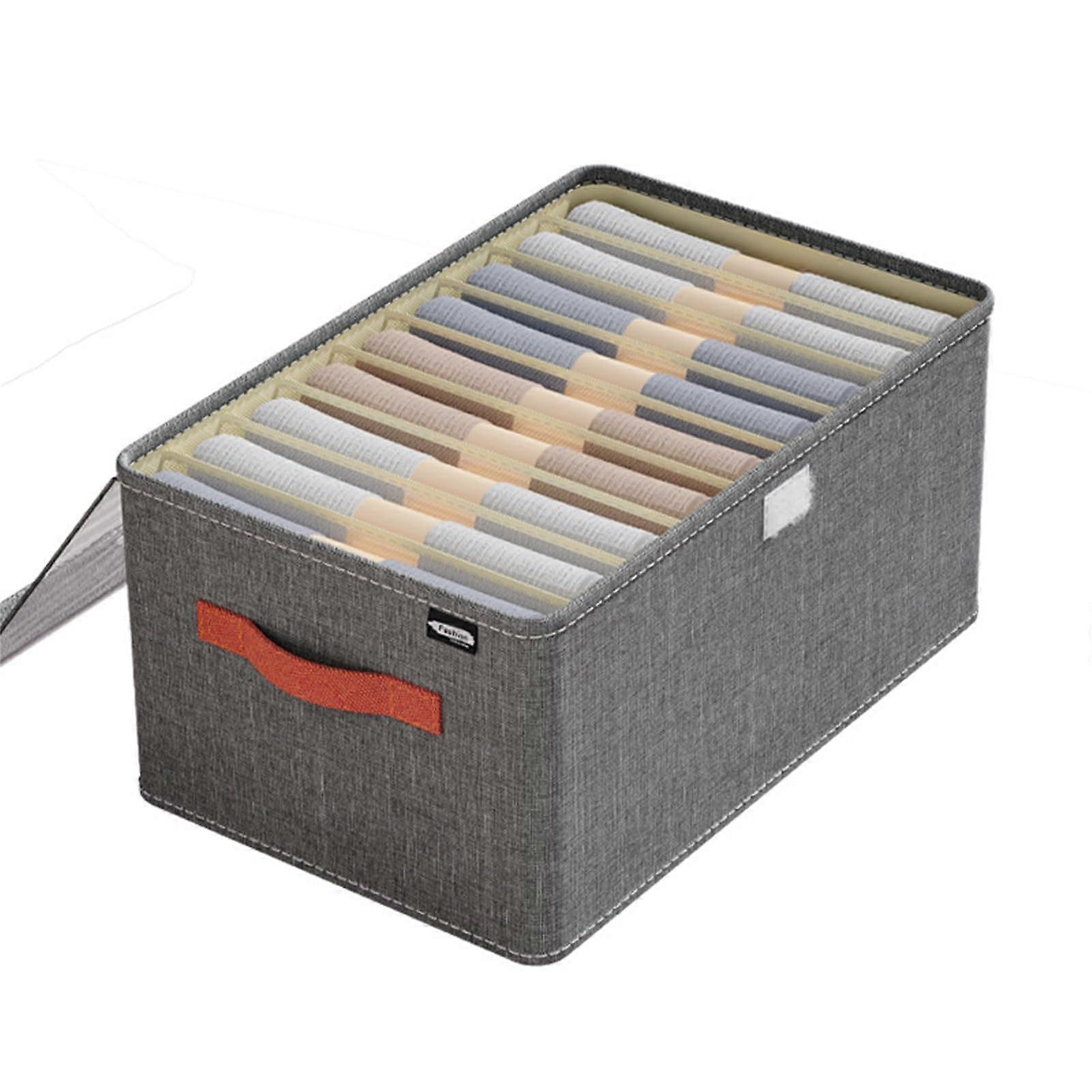Storage Bin Fabric Storage Box Organizer for Clothes, Foldable with Lid, Large Size, Durable Home Storage Solution