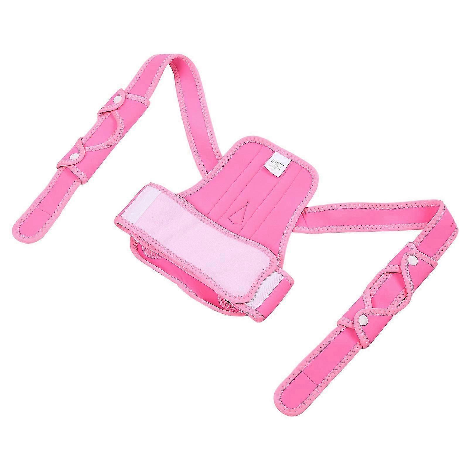 Children Posture Corrector Brace Back Spine Support Hunchback Correction Belt PinkM
