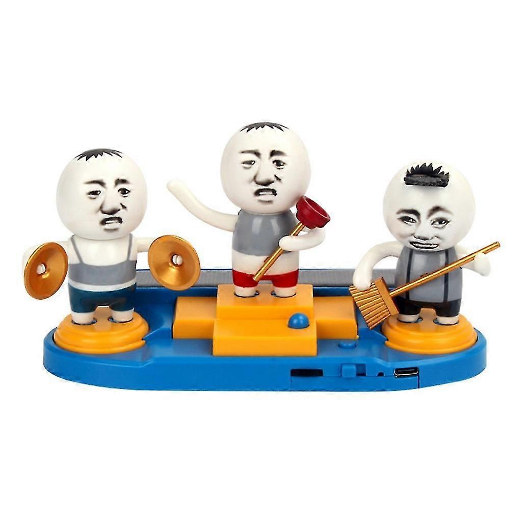 Car Center Console Interior Small Ornament Shaking Head Three Dolls Accessories