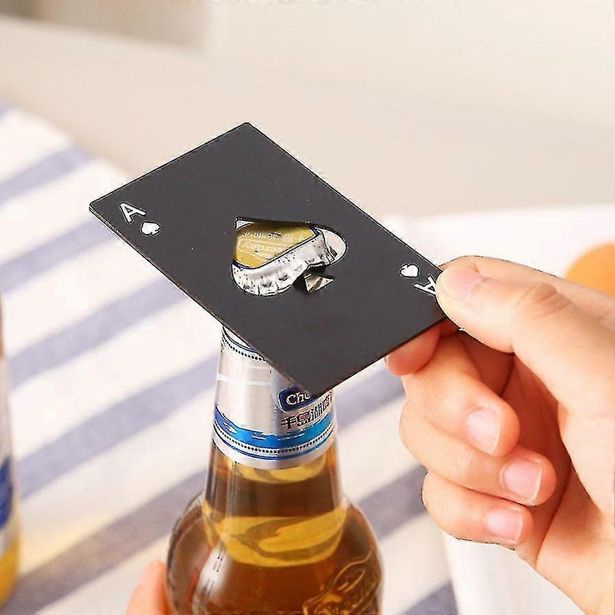 2pcs Steel Bottle Opener Card(black)