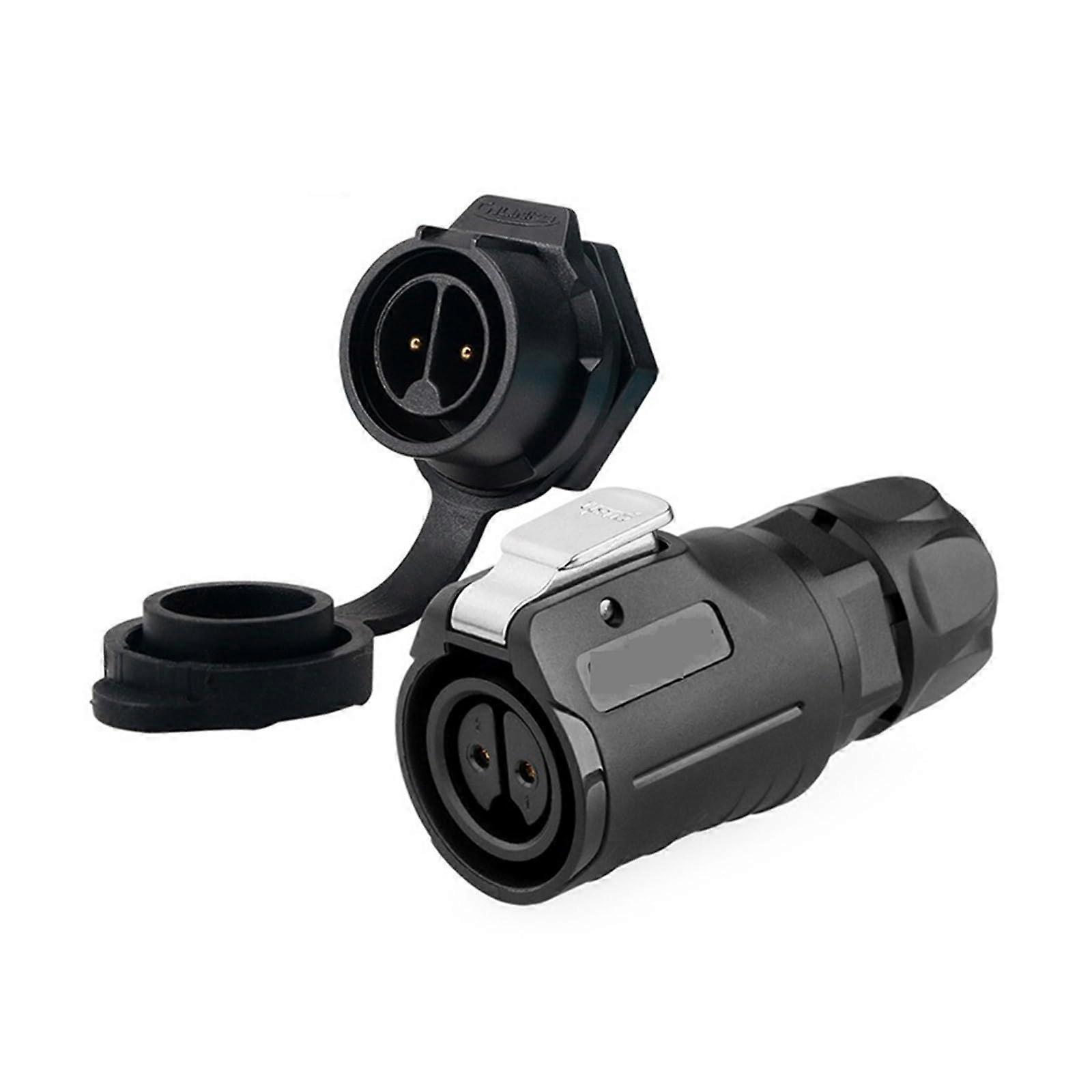 LP16 Plastic M16 2-pin Cable Connector Socket Connector Wire Adapter for LED Display Aerospace Industry(Female Plug Set1)