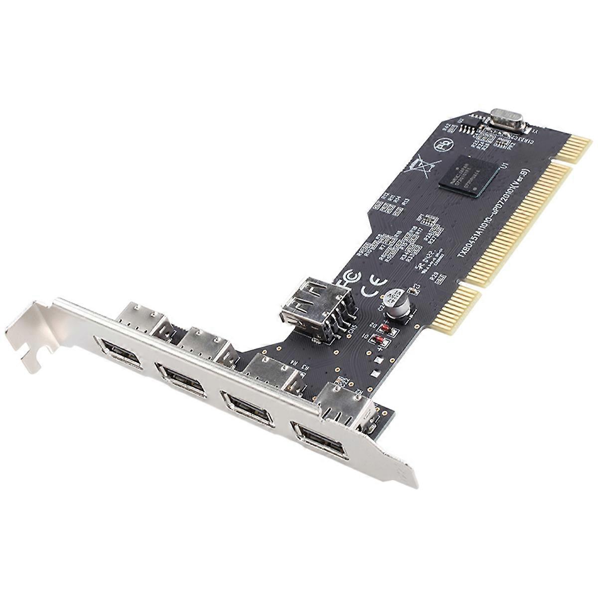USB2.0 Expansion Card PCI to 5 USB2.0 Chip Expansion Adapter Card