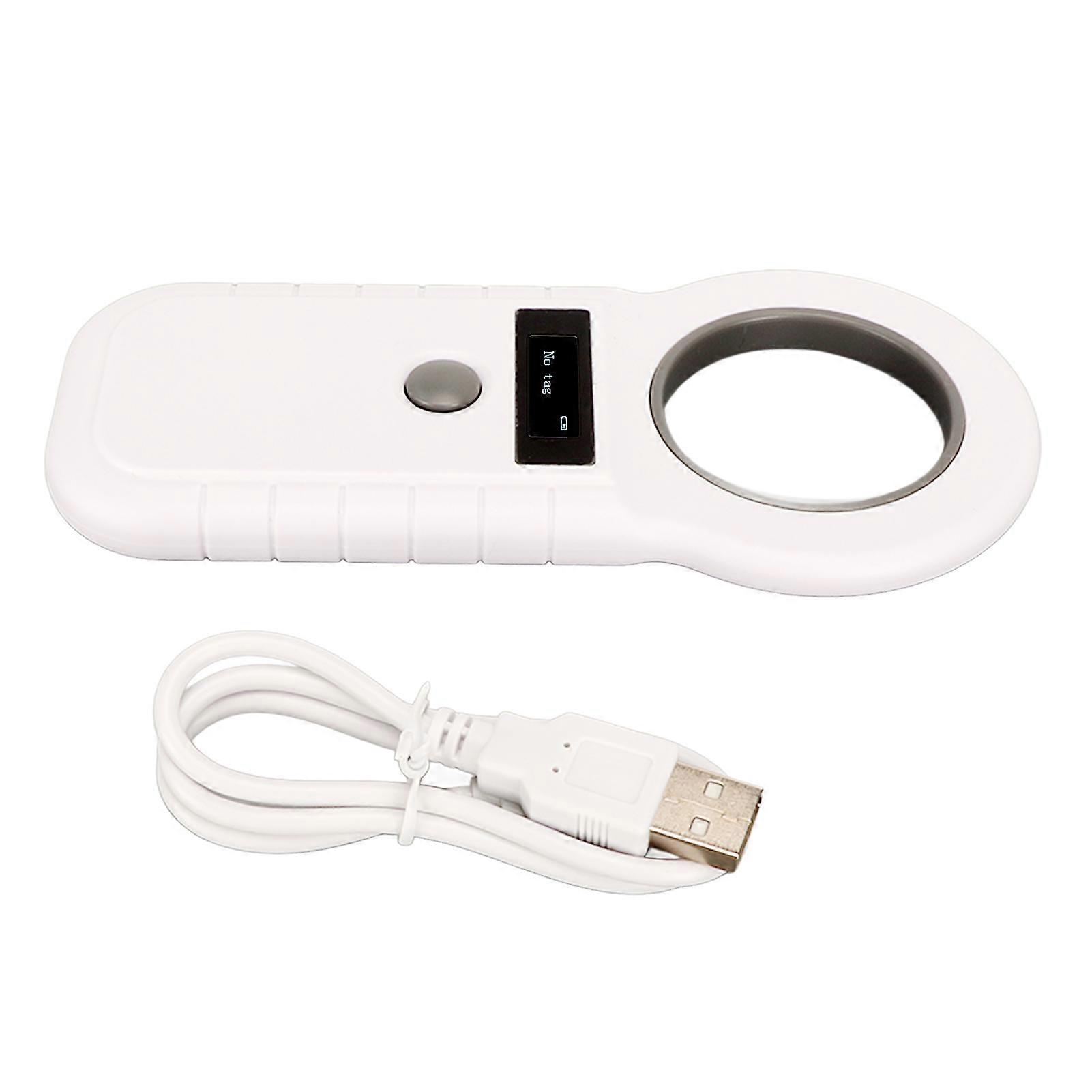 Handheld Pet Microchip Scanner - RFID Reader with LED Display & USB Data Storage