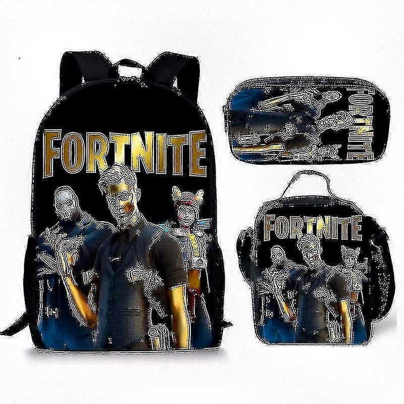 Gaming-Inspired Student Backpack Set with Pen Case and Bag for School Use