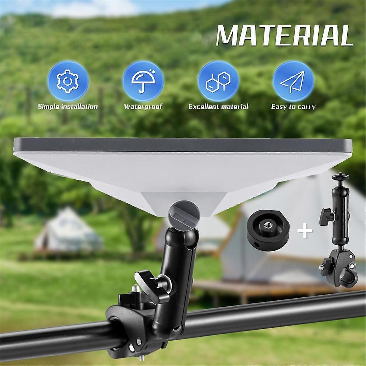 RV Ladder Pole Mount with Adjustable Angle Clamp, Universal Bracket for Mini for Roof Racks, RVs, B