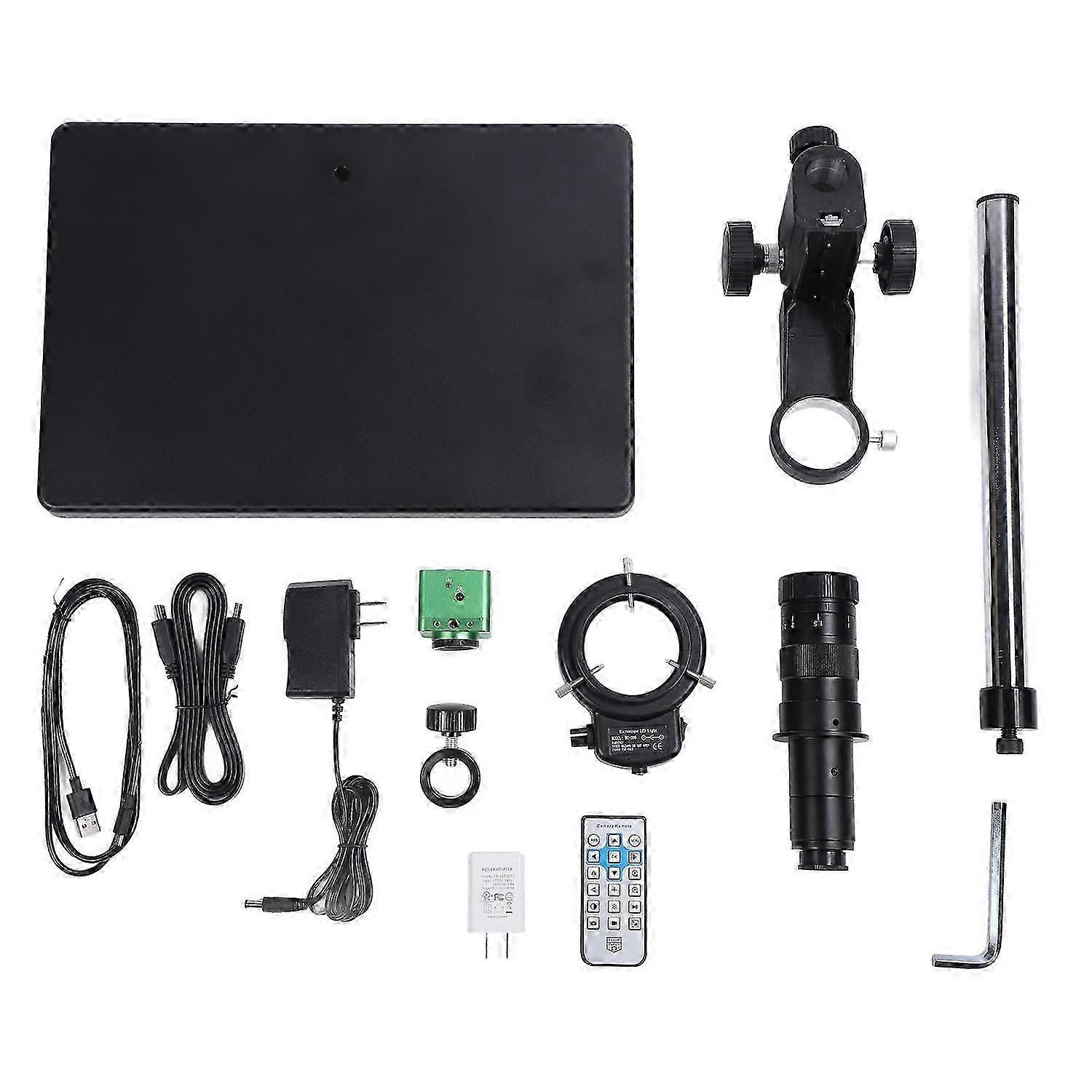 Microscope Camera 4k 41mp Remote Control Industrial Camera With 180x C Mount Lens And 144 Led Ring L