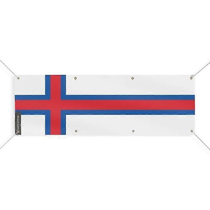 Banner - Flag of the Faroe Islands - 110x330 cm - Polyester - 8 eyelets - Digital print