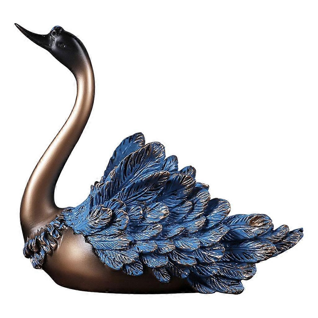 Creative Wine Rack Holder Resin Swan Statue Wine Stand Tabletop Display Shelf