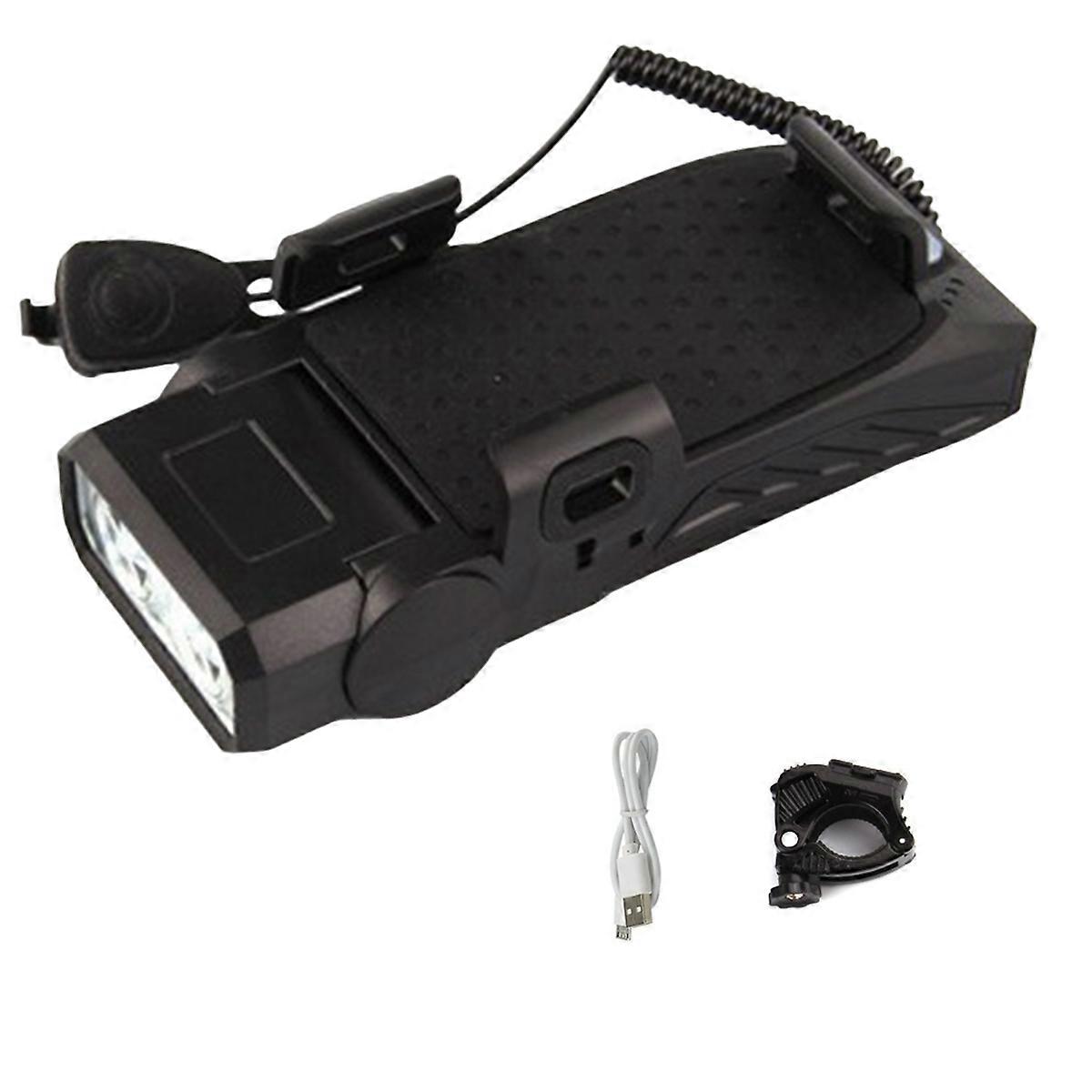 Usb Rechargeable Bike Headlight Waterproof Cycling Light Black