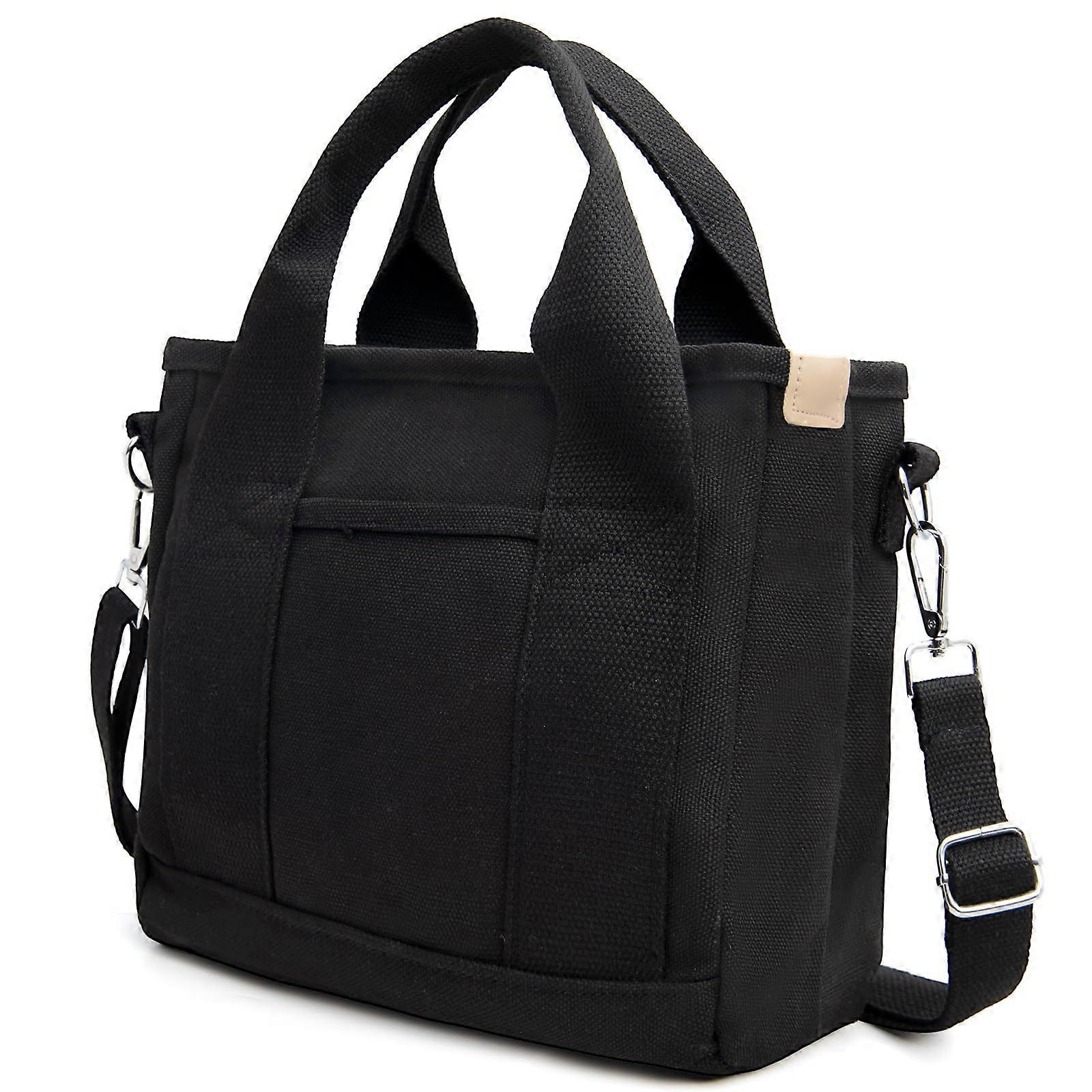 Canvas Tote Bag for Women with Multi Pockets, Spacious Shoulder Handbag for Shopping, Work, and Beach in Durable Material