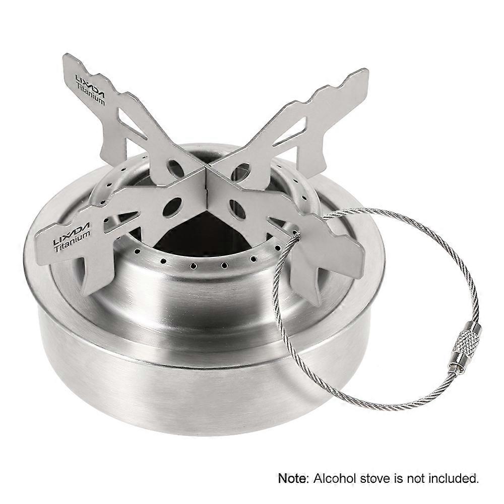 Lixada Titanium Alcohol Stove Rack Cross Stand Outdoor Camping Stove Stand Support Rack