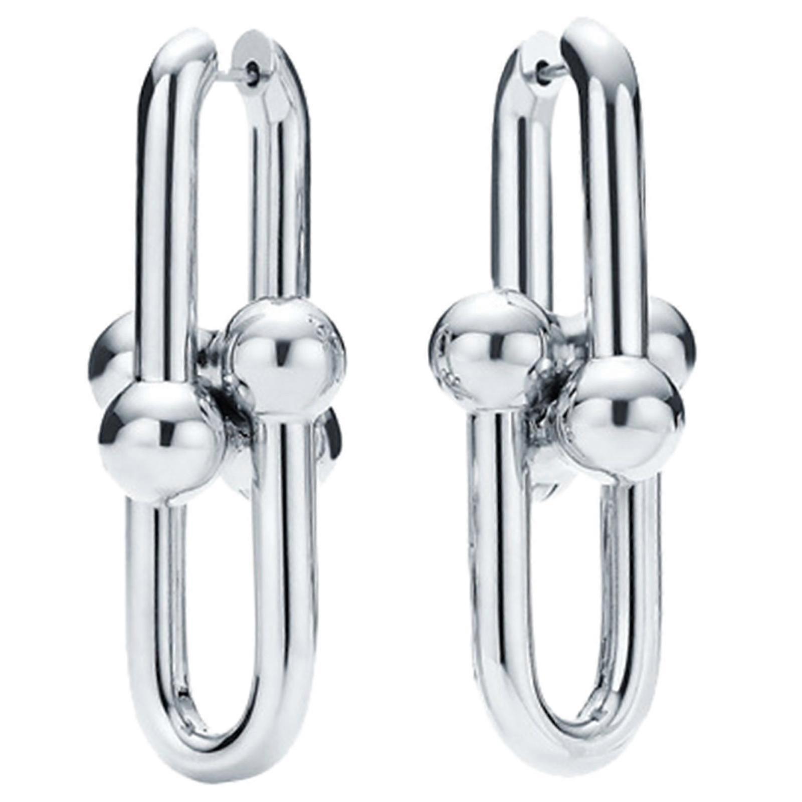 Modern Horseshoe Shaped Earrings Unique Dangle Elegant Ear Studs Adds Elegances