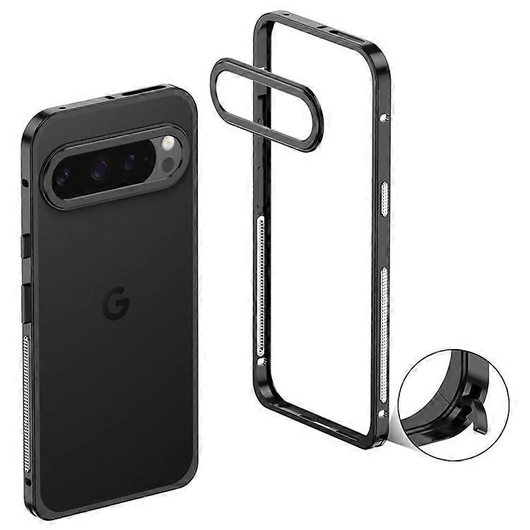 Compatible For Google Pixel 9 Pro XL Bumper Cases Metal Frame Heat Dissipation Cover with Lens Protector