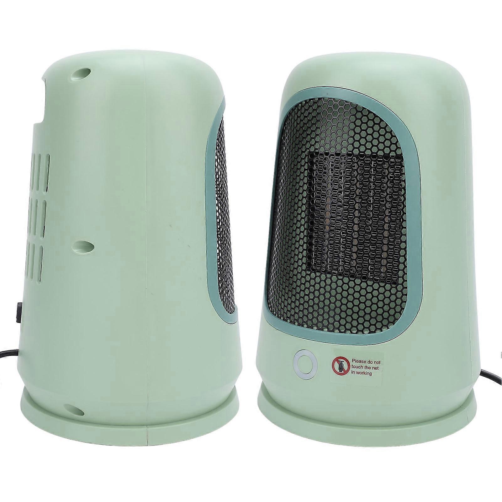 Mini Space Heater Portable Desktop Movable Silent Fast Heating Home Office Indoor Use Green 