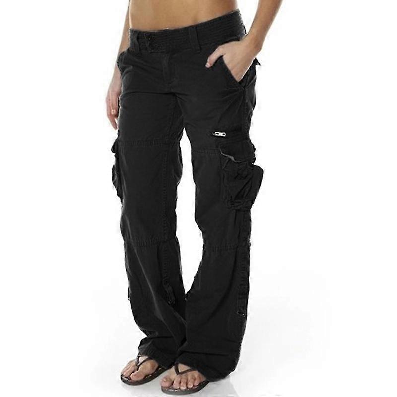 Spring and Autumn Women's Pants Multi-Pocket Casual Loose Straight Women's Work Pants Long Pants