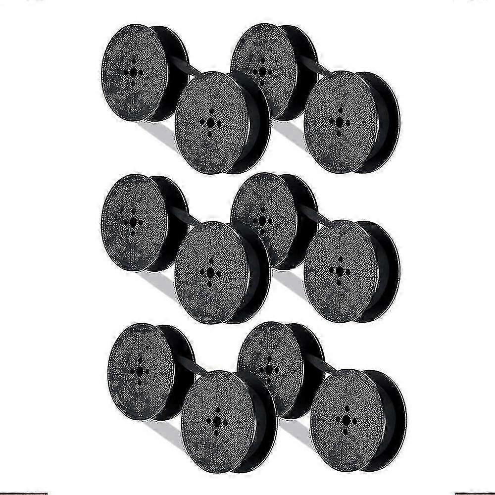 6-Pack Black Typewriter Ribbon Ink Replacement Spools