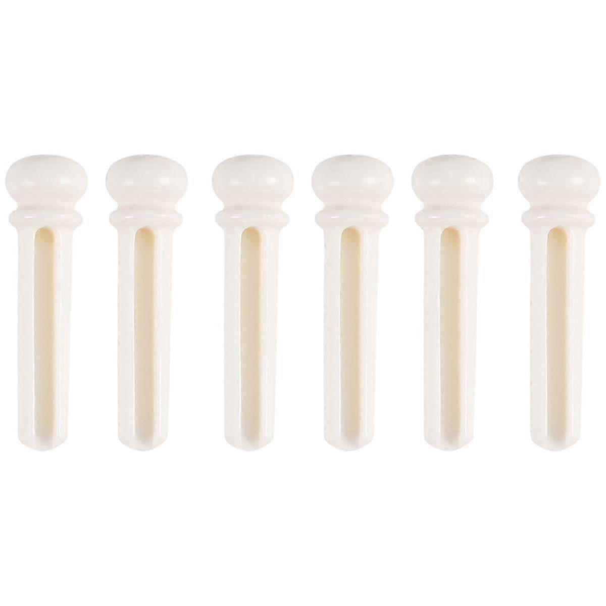6st Real Bone Gitarr Stallstift med Pearl Dot