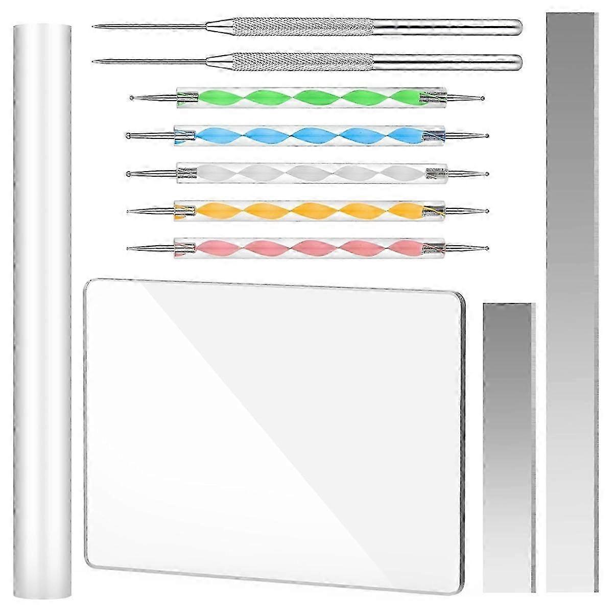 Polymer Clay Tools, 11Pcs Acrylic Clay Roller Sheet Set for DIY Cutting Shaping Sculpting