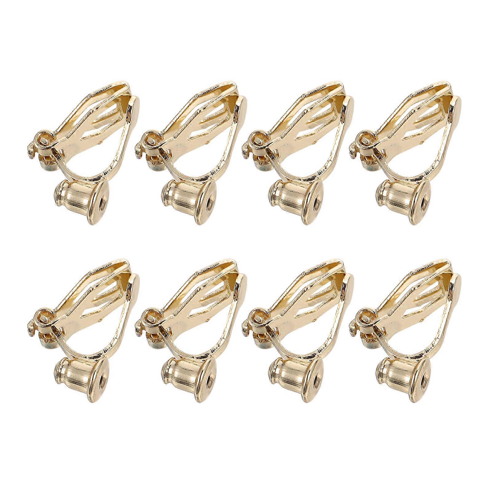 8pcs DIY Earring Base Clips Triangle Clip On Earring Findings Jewelry Making Tool