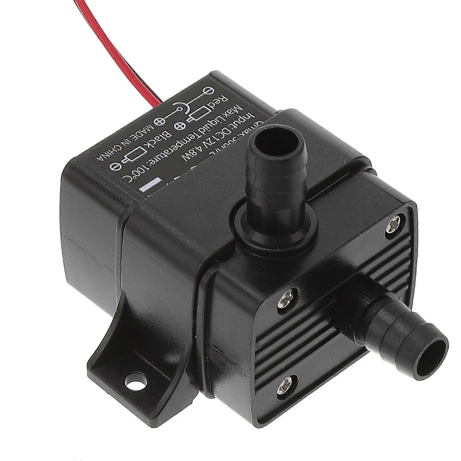 Durable Mini DC Water Pump for Fountain 12V Black Plastic 3M