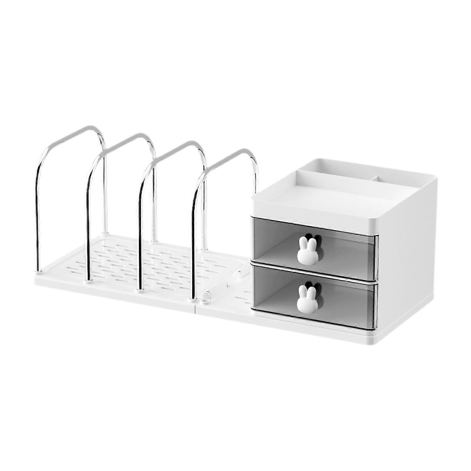 Bookend with Drawers Book End for Shelves Multipurpose Decorative Ornament Book
