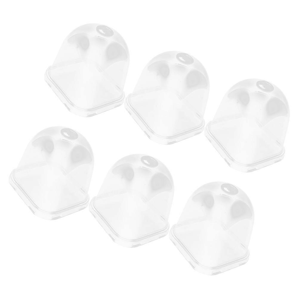 6pcs Transparent Square Plant Dome Covers for Protection – Portable Humidity Covers for Garden, Nursery Pots and Home Use