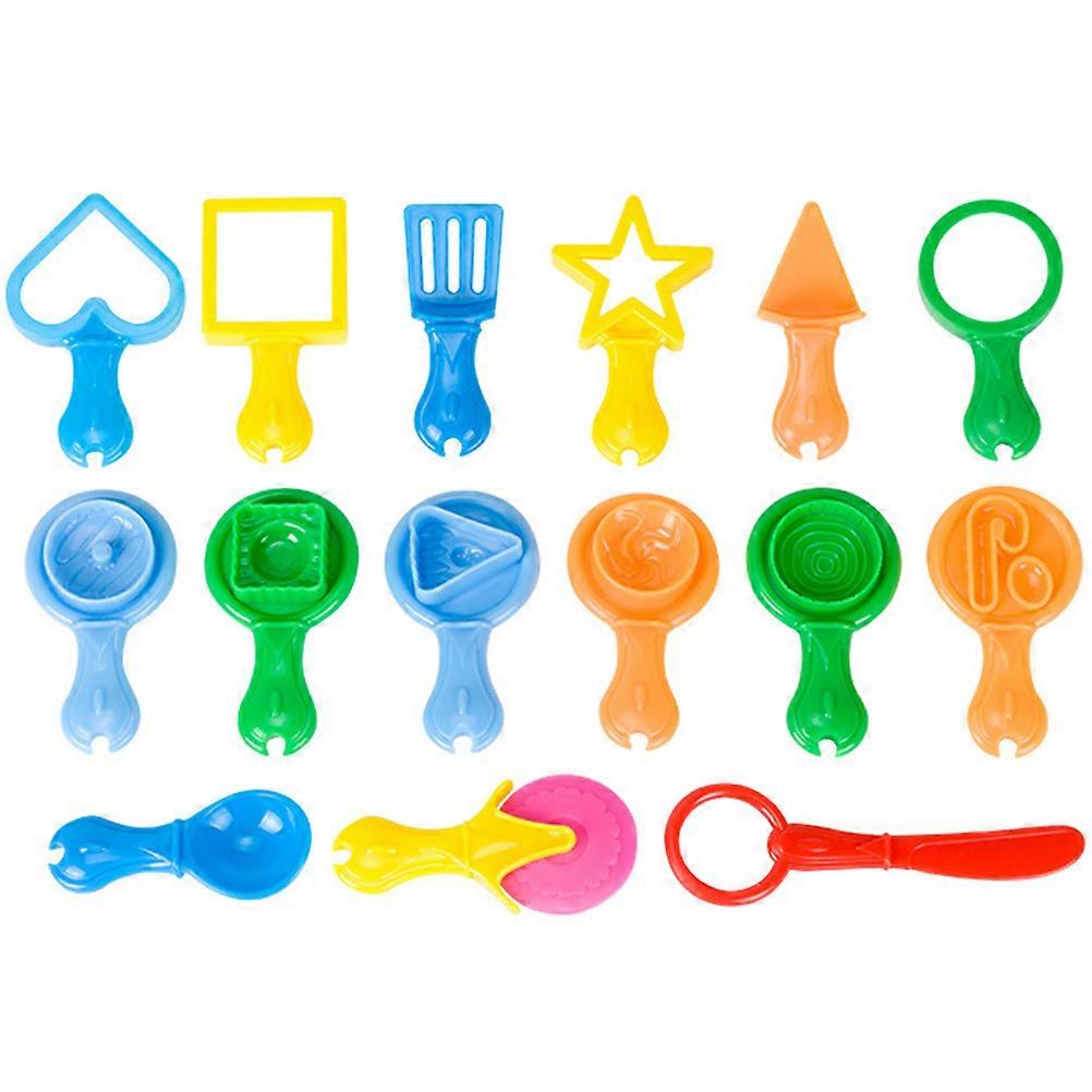 Kids Clay Tools Plastic Molds Molding Clay Tools Early Learning Classrooms Daycares For Fun Children Assorted Color 15Pcs