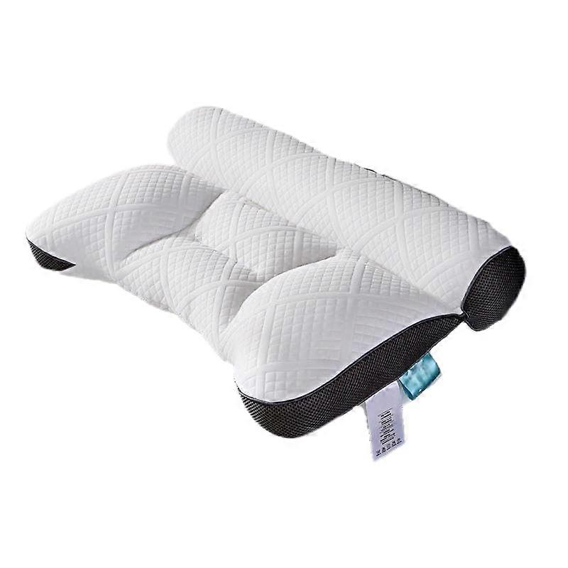 Pinnoize Improved version of cushion Ergonomic goose down pillow, neck strain (gray)