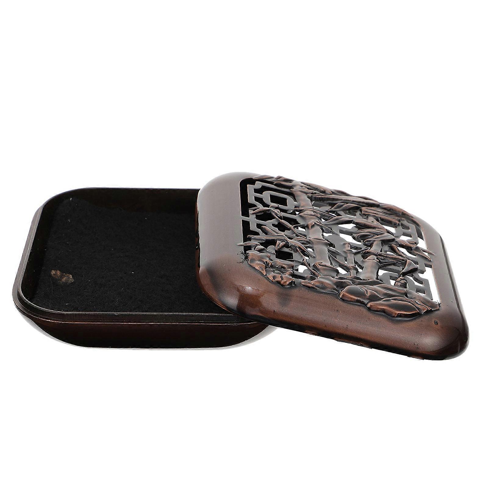 Portable Incense Burner in Golden Color for Home Use Made of Zinc Alloy with Retro 1Pc