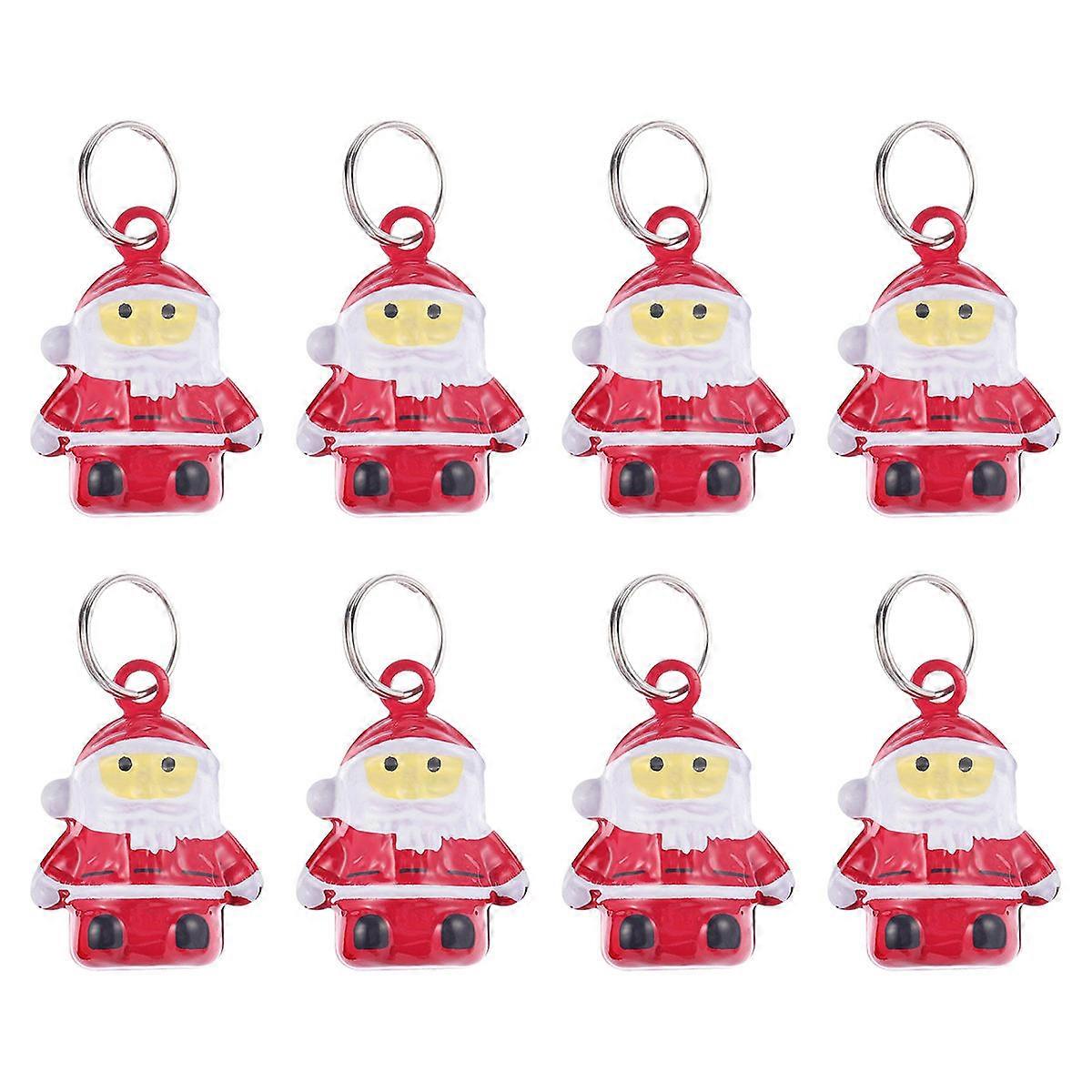 Pet Pendants Santa Claus Shape Easy to Attach and Remove Pet Necklace Supplies Christmas Celebration Assorted Color 10Pcs