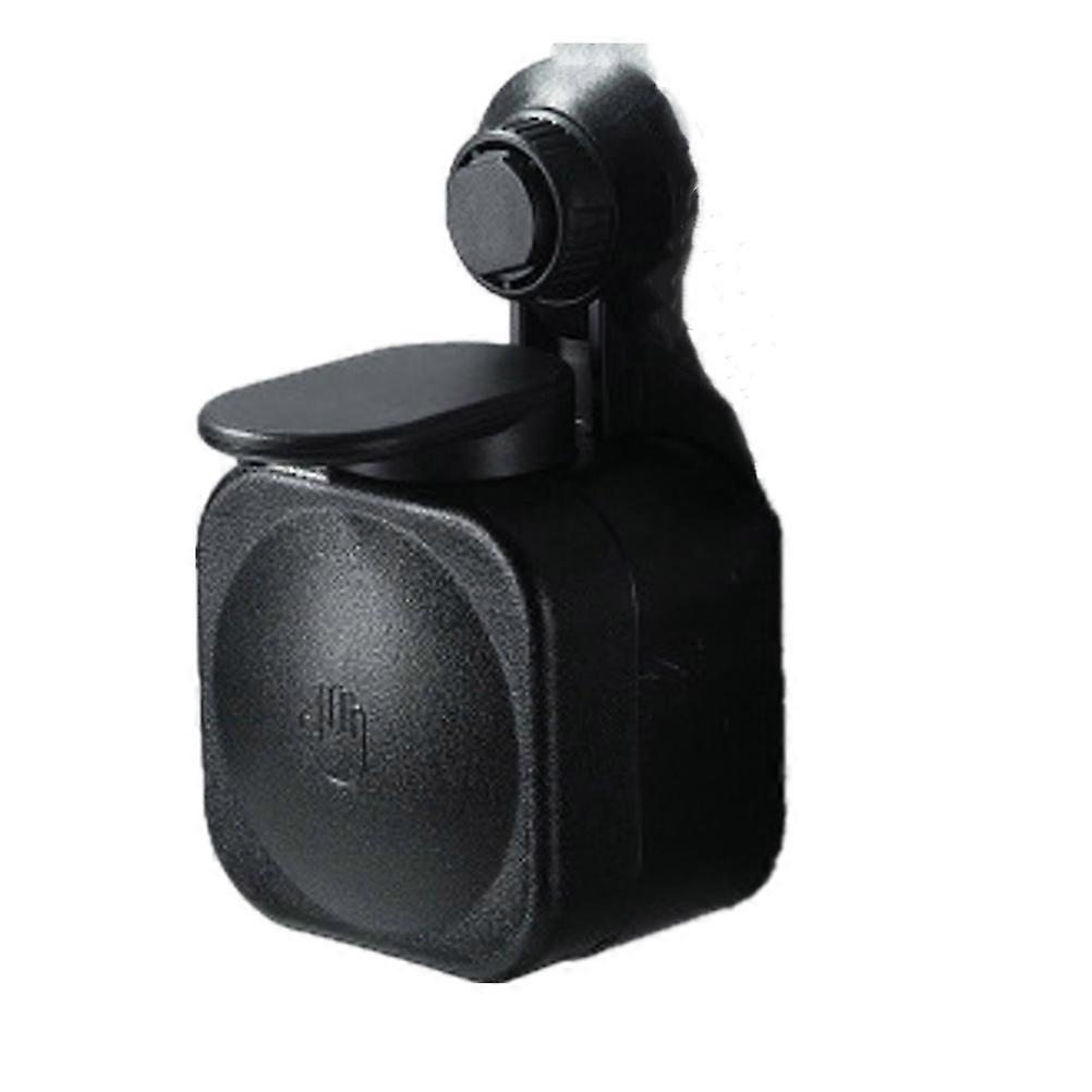 Bathroom Wall Mounting Manual Soap Dispenser Plastic No Leakage Large Button Design Black 1Pcs