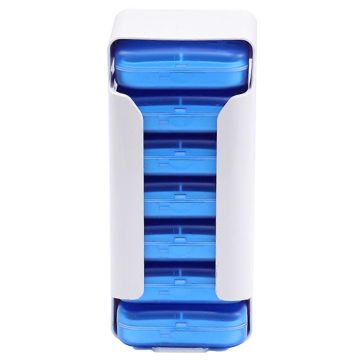 Medication Bottle Organizer Rectangular Style Portable Medical Storage Travel 16.00X7.32X7.25CM 1Set